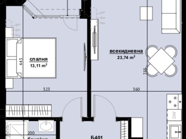 Двустаен апартамент в Бургас, Изгрев - 67 кв.м за 853 €/кв.м - Снимка #1