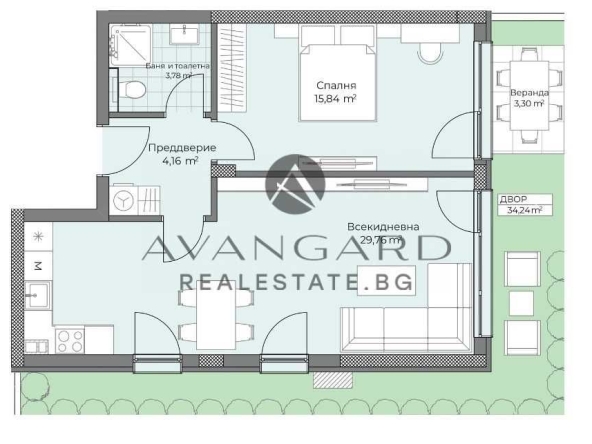 Двустаен апартамент в Пловдив, Остромила - 73 кв.м за 1382 €/кв.м - Снимка #1