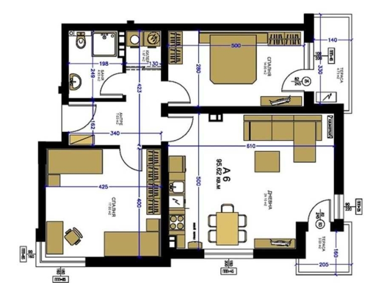 Тристаен апартамент в Пловдив, Христо Смирненски - 111 кв.м за 1131 €/кв.м - Снимка #1