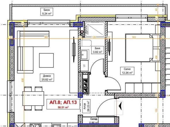 Двустаен апартамент в Велинград - 67 кв.м за 950 €/кв.м - Снимка #1