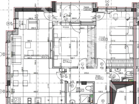 Тристаен апартамент в Асеновград - 96 кв.м за 851 €/кв.м - Снимка #1