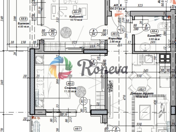 Тристаен апартамент в Варна, Бриз - 83 кв.м за 2591 €/кв.м - Снимка #1
