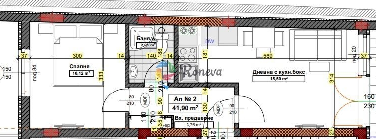 Двустаен апартамент в Варна, Трошево - 57 кв.м за 501 €/кв.м - Снимка #1