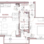 Двустаен апартамент в Велинград - 59 кв.м за 1250 €/кв.м - Снимка #1