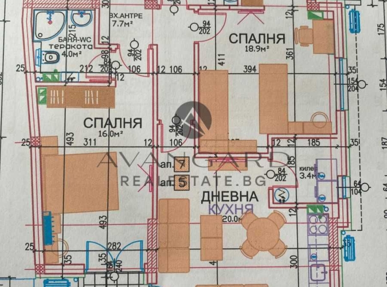 Тристаен апартамент в Пловдив, Център - 115 кв.м за 1274 €/кв.м - Снимка #1