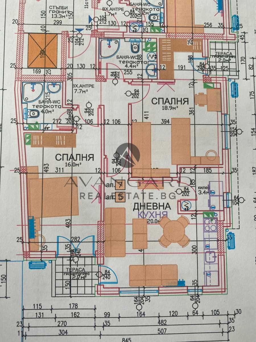 Тристаен апартамент в Пловдив, Център - 115 кв.м за 2499 €/кв.м - Снимка #1