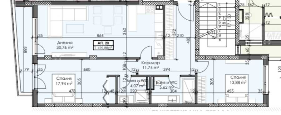 Тристаен апартамент в Пловдив, Каменица 1 - 125 кв.м за 923 €/кв.м - Снимка #1