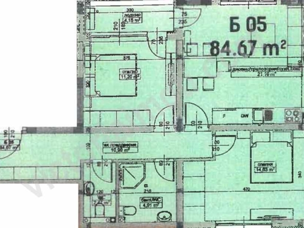 Тристаен апартамент в Велико Търново, Бузлуджа - 99 кв.м за 1006 €/кв.м - Снимка #1