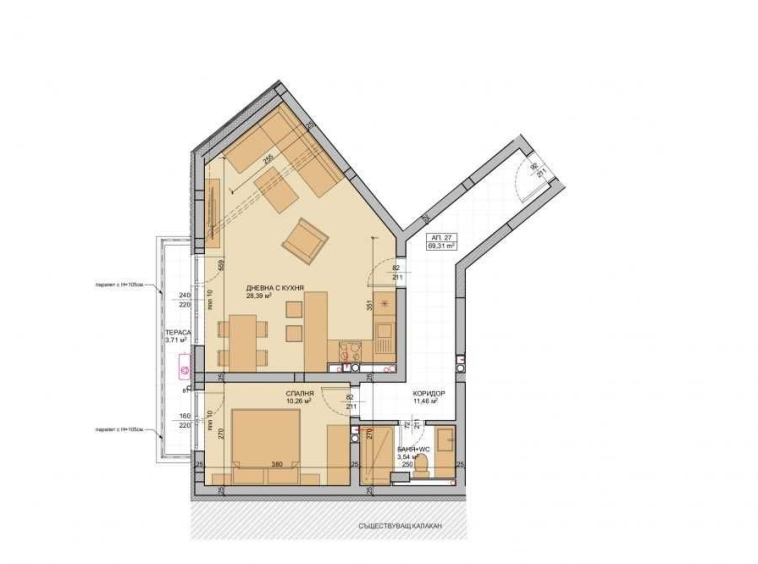 Двустаен апартамент в Пловдив, Кючук Париж - 80 кв.м за 738 €/кв.м - Снимка #1