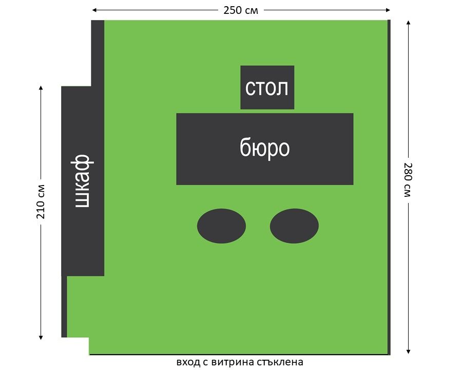Дава се под наем Офис в Силистра, Малчика - 10 кв.м за 149.43 € - Снимка #1