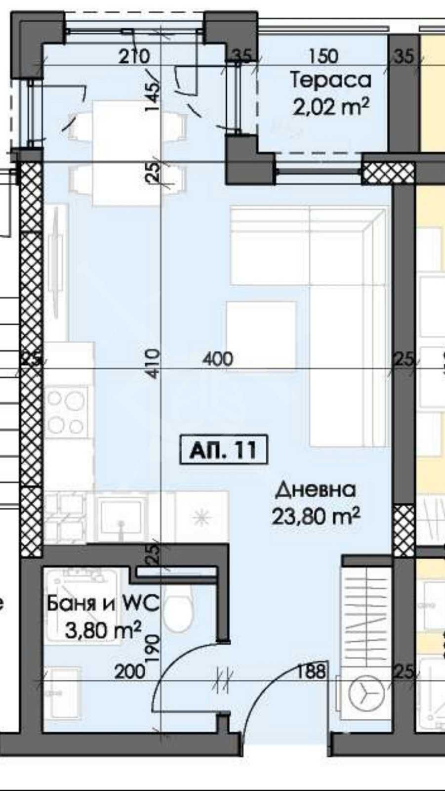 Едностаен апартамент в Пловдив, Тракия - 42 кв.м за 1143 €/кв.м - Снимка #1