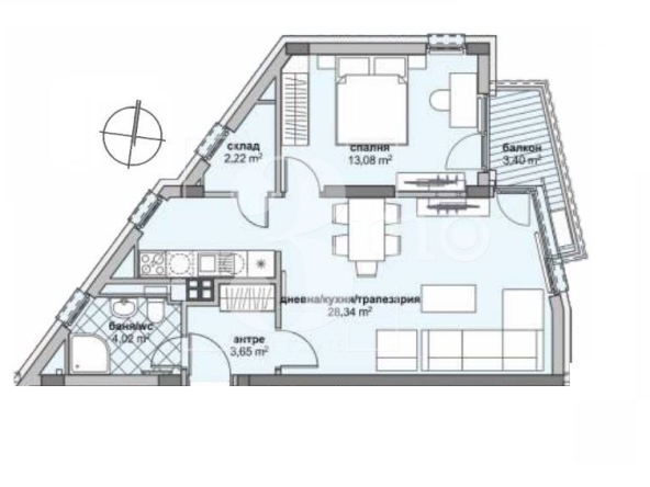Двустаен апартамент в София, Люлин 6 - 81 кв.м за 1327 €/кв.м - Снимка #1