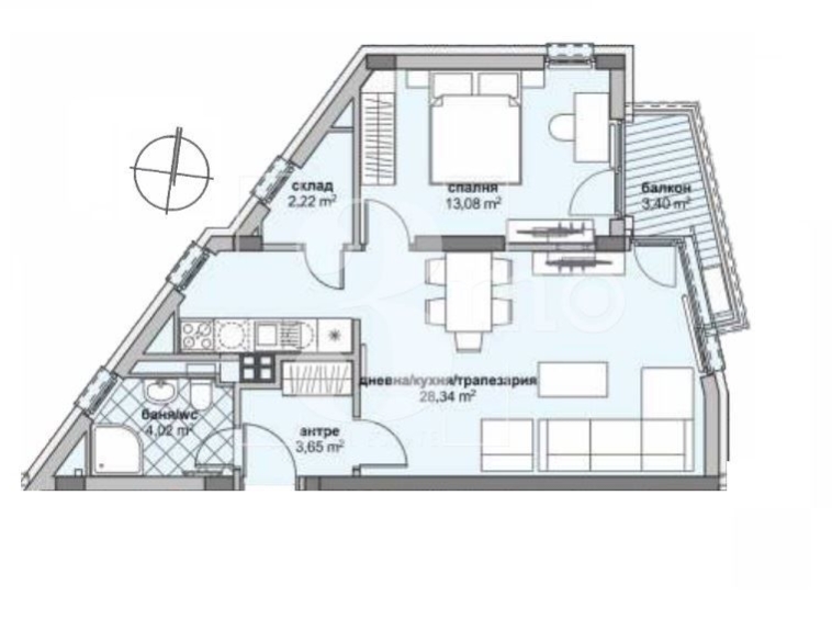 Двустаен апартамент в София, Люлин 6 - 81 кв.м за 1327 €/кв.м - Снимка #1