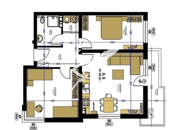 Тристаен апартамент в Пловдив, Христо Смирненски - 106 кв.м за 1124 €/кв.м - Снимка #1