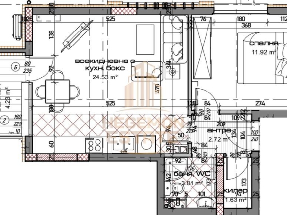 Двустаен апартамент в Варна, Младост 1 - 69 кв.м за 1622 €/кв.м - Снимка #1