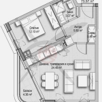 Двустаен апартамент в София, Хладилника - 74 кв.м за 2095 €/кв.м - Снимка #1