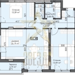 Тристаен апартамент в Пловдив, Индустриална зона - Тракия - 106 кв.м за 552 €/кв.м - Снимка #1