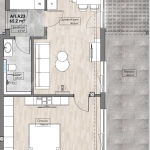 Двустаен апартамент в Пловдив, Кършияка - 73 кв.м за 1458 €/кв.м - Снимка #1