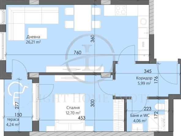 Двустаен апартамент в Пловдив, Кършияка - 74 кв.м за 1256 €/кв.м - Снимка #1