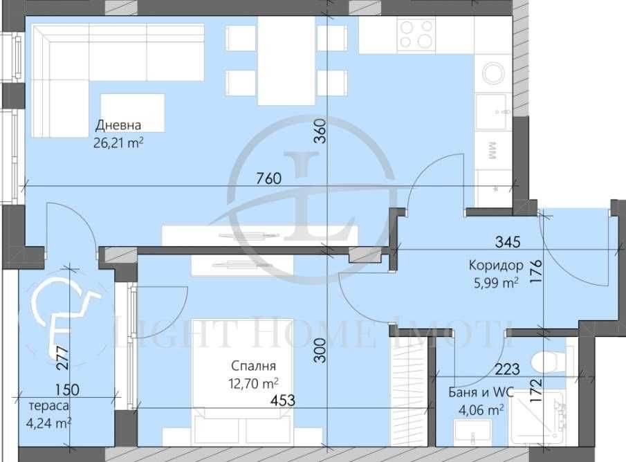 Двустаен апартамент в Пловдив, Кършияка - 74 кв.м за 1256 €/кв.м - Снимка #1