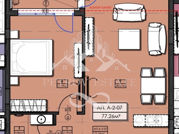 Двустаен апартамент в Велинград - 89 кв.м за 996 €/кв.м - Снимка #1