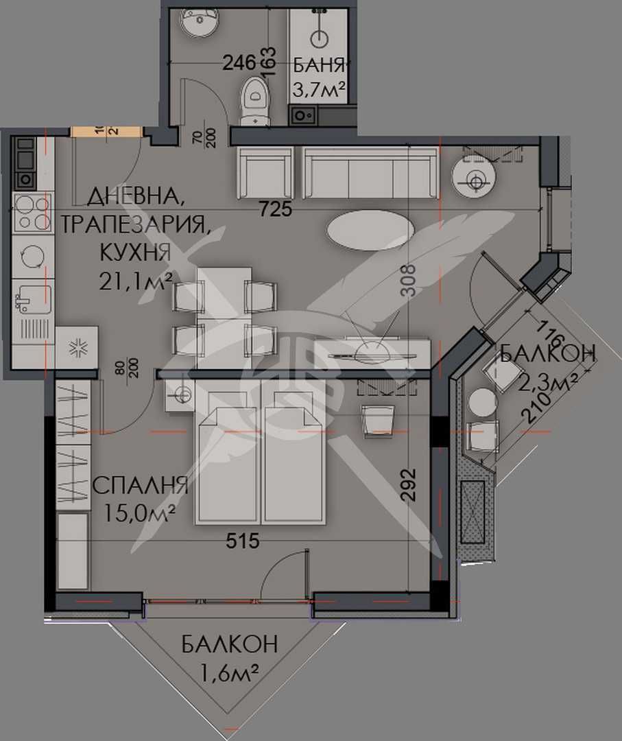 Двустаен апартамент в Варна, Виница - 65 кв.м за 1305 €/кв.м - Снимка #1
