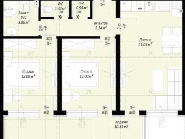 Тристаен апартамент в Пловдив, Беломорски - 91 кв.м за 1240 €/кв.м - Снимка #1