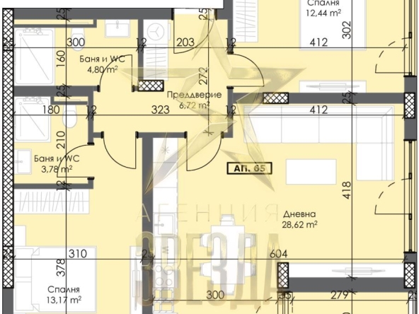Тристаен апартамент в Пловдив, Тракия - 103 кв.м за 1082 €/кв.м - Снимка #1