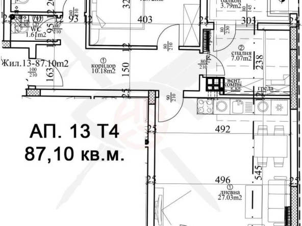 Тристаен апартамент в Варна, Гръцка махала - 121 кв.м за 1603 €/кв.м - Снимка #1