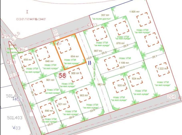 Парцел в Хасково, Младежки хълм - 858 кв.м за 13 €/кв.м - Снимка #1