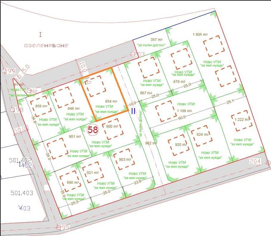 Парцел в Хасково, Младежки хълм - 858 кв.м за 13 €/кв.м - Снимка #1