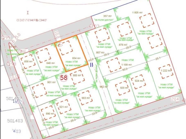 Парцел в Хасково, Младежки хълм - 858 кв.м за 13 €/кв.м - Снимка #1