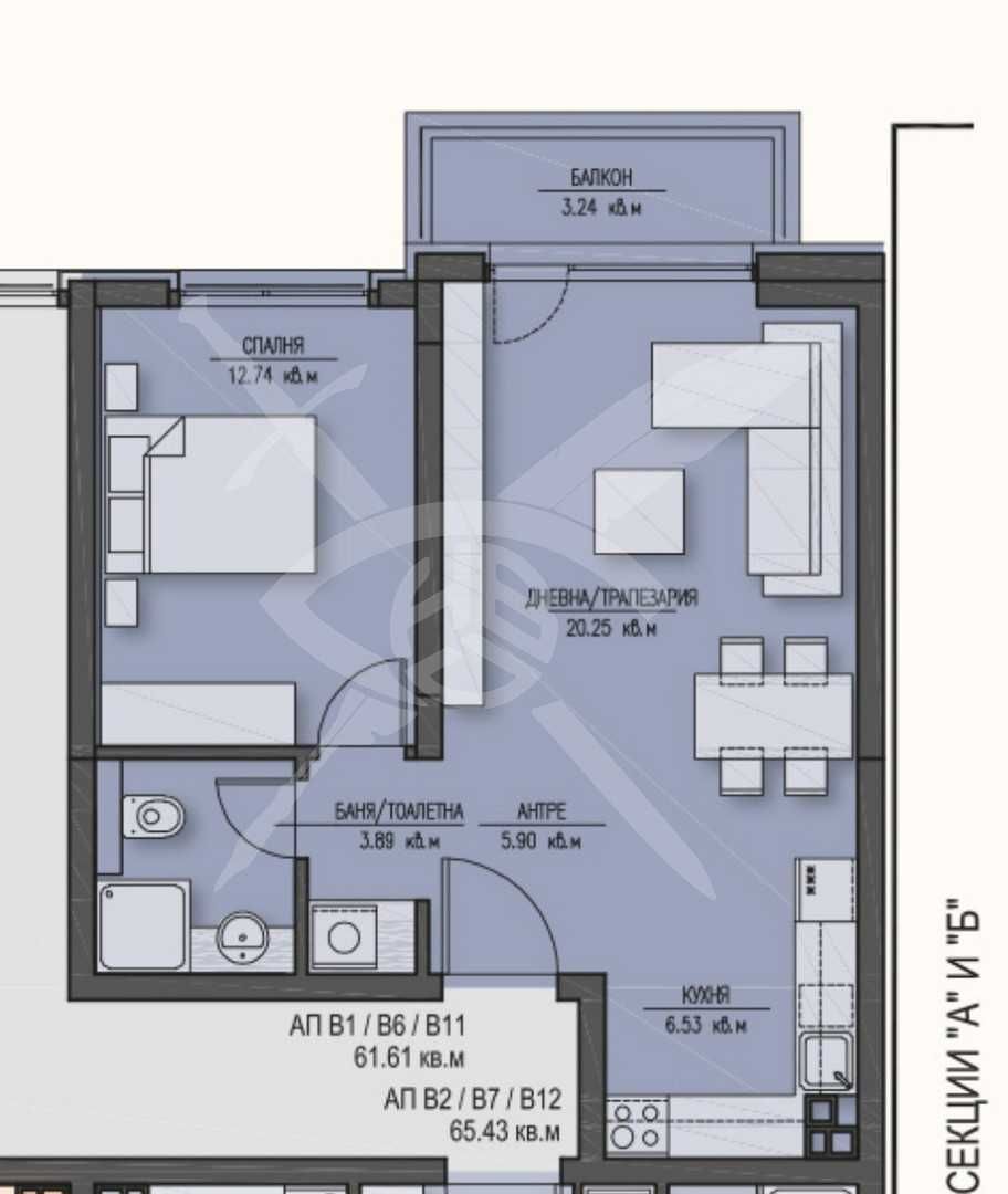 Двустаен апартамент в София, Зона Б-5 - 80 кв.м за 2475 €/кв.м - Снимка #1
