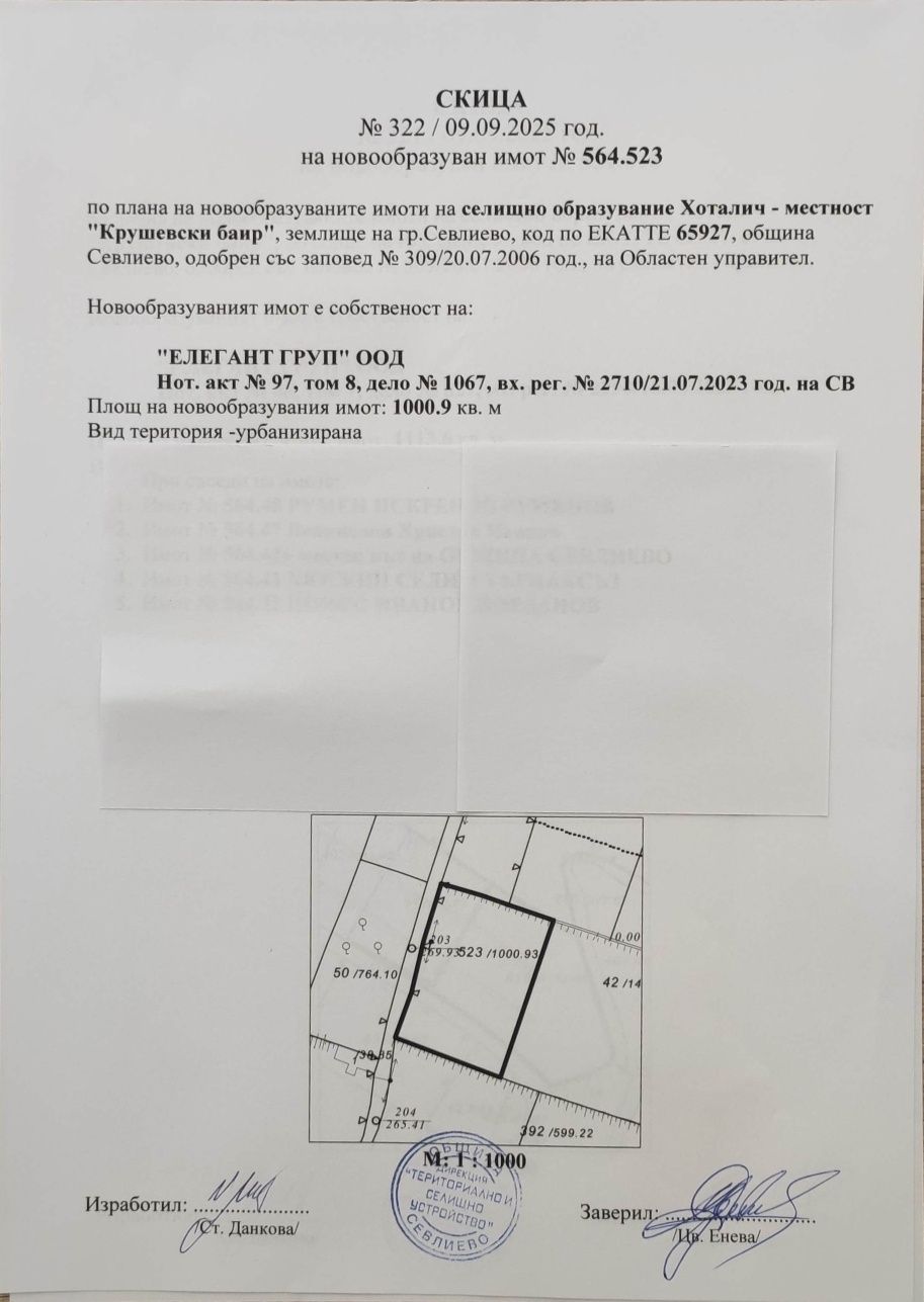 Парцел в Севлиево - 1000 кв.м за 12 €/кв.м - Снимка #1