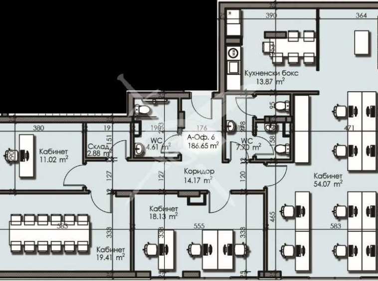 Офис в Бургас, Изгрев - 186 кв.м за 1205 €/кв.м - Снимка #1