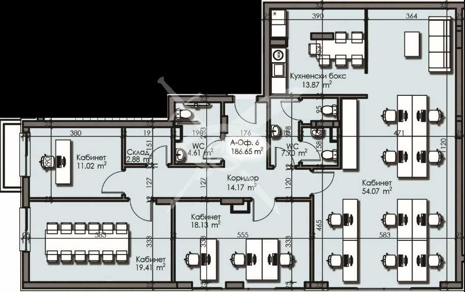 Офис в Бургас, Изгрев - 186 кв.м за 1205 €/кв.м - Снимка #1