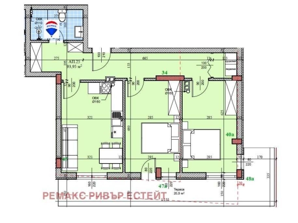 Тристаен апартамент в Русе, Широк център - 116 кв.м за 1298 €/кв.м - Снимка #1