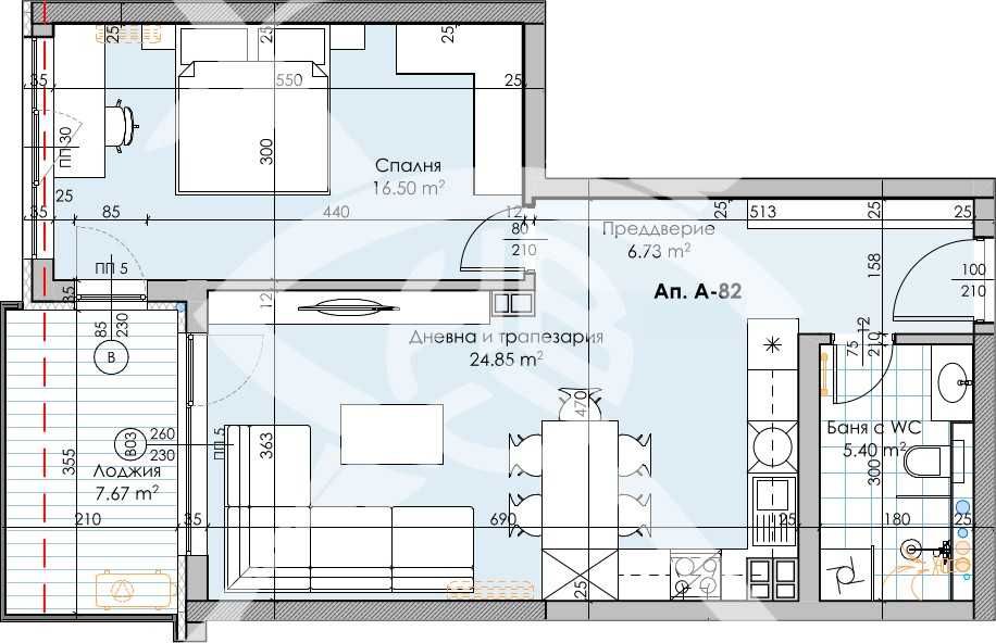 Двустаен апартамент в Пловдив, Кършияка - 89 кв.м за 860 €/кв.м - Снимка #1