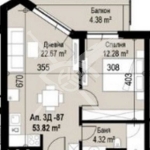 Двустаен апартамент в София, Банишора - 64 кв.м за 2032 €/кв.м - Снимка #1