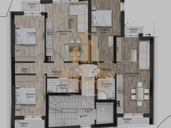 Двустаен апартамент в Варна, Погреби - 70 кв.м за 967 €/кв.м - Снимка #1