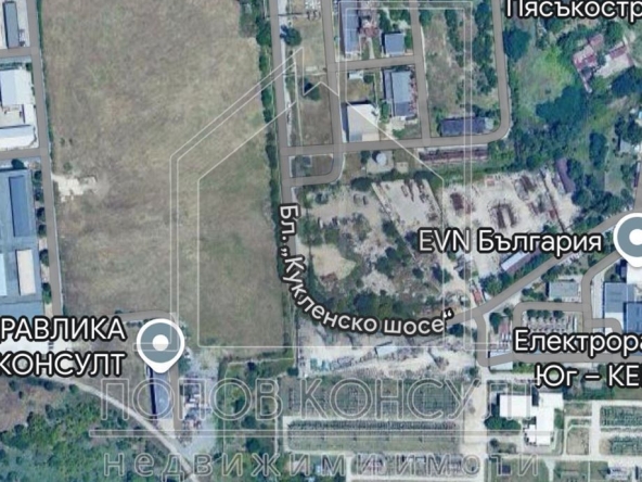 Парцел в Пловдив, Индустриална зона - Юг - 1668 кв.м за 102 €/кв.м - Снимка #1