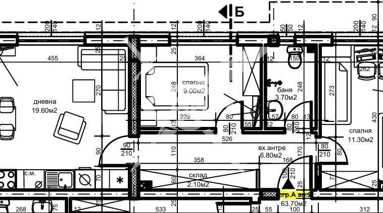 Тристаен апартамент в Пловдив, Христо Смирненски - 72 кв.м за 592 €/кв.м - Снимка #1
