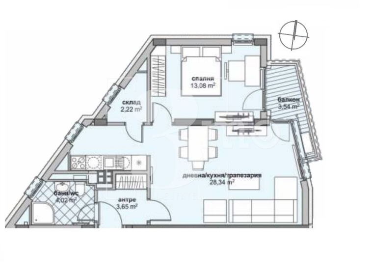 Двустаен апартамент в София, Люлин 6 - 82 кв.м за 1358 €/кв.м - Снимка #1