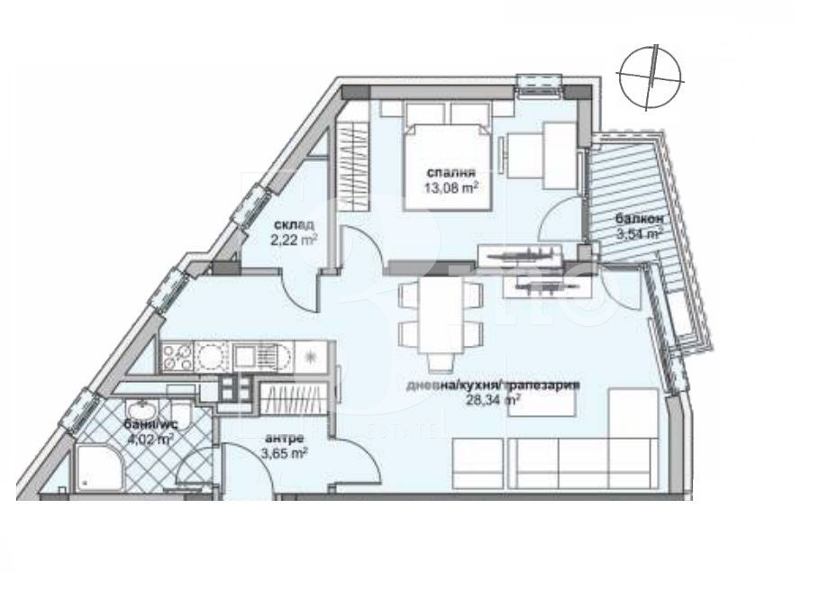 Двустаен апартамент в София, Люлин 6 - 82 кв.м за 1358 €/кв.м - Снимка #1