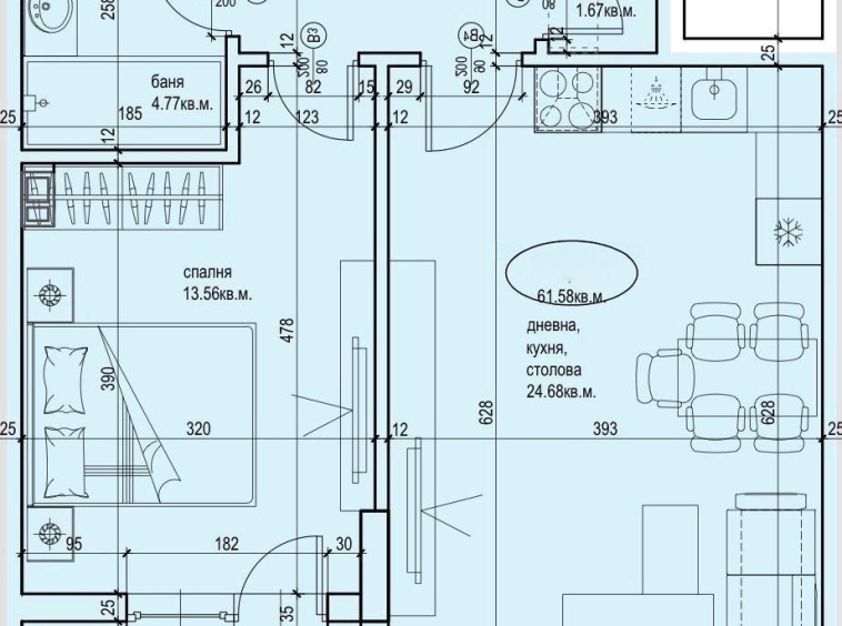 Двустаен апартамент в Пловдив, Каменица 2 - 75 кв.м за 884 €/кв.м - Снимка #1