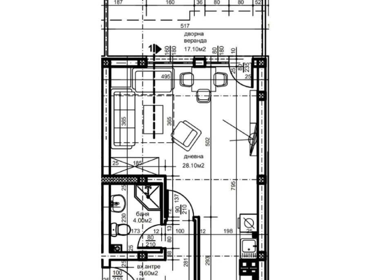 Едностаен апартамент в Пловдив, Остромила - 52 кв.м за 1520 €/кв.м - Снимка #1