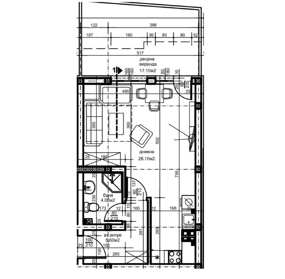 Едностаен апартамент в Пловдив, Остромила - 52 кв.м за 1520 €/кв.м - Снимка #1