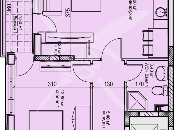 Двустаен апартамент в Пловдив, Кършияка - 62 кв.м за 1420 €/кв.м - Снимка #1