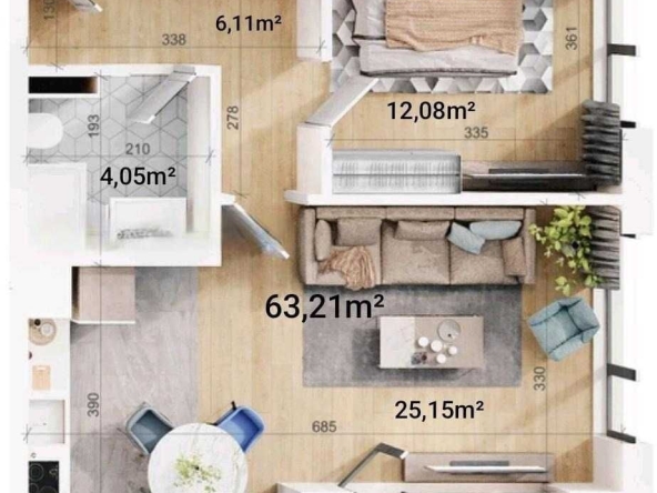 Двустаен апартамент в Пловдив, Тракия - 73 кв.м за 1500 €/кв.м - Снимка #1