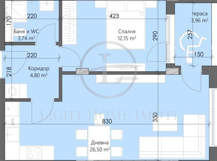 Двустаен апартамент в Пловдив, Кършияка - 71 кв.м за 1250 €/кв.м - Снимка #1